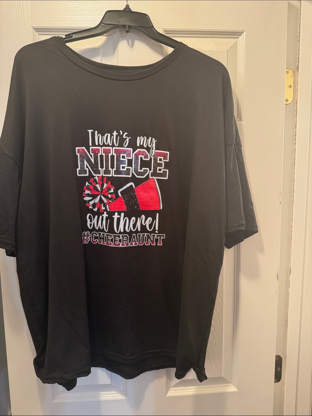 Women's Black Short Sleeve 'That's My Niece' Cheer Aunt Tee